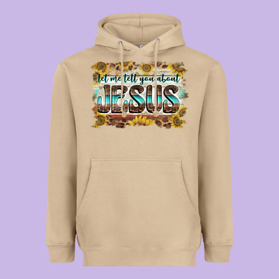Let Me Tell You About Jesus Heavyweight Hoodie Designed By Barkaloodesign
