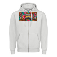 Dove Grey school bus leopard gemstone license plate Zipper Hoodie - Artiststas