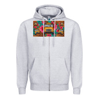 School Bus Leopard Gemstone License Plate Zipper Hoodie | Teevron