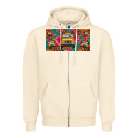 Sandshell school bus leopard gemstone license plate Zipper Hoodie - Artiststas