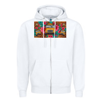 White school bus leopard gemstone license plate Zipper Hoodie - Artiststas
