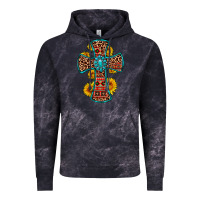 Cloud Black gemstone sunflower leopard cross Vintage Hoodie - OliviaCreatesArt
