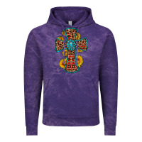 Cloud Purple gemstone sunflower leopard cross Vintage Hoodie - OliviaCreatesArt
