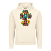 Vintage Artic gemstone sunflower leopard cross Vintage Hoodie - OliviaCreatesArt