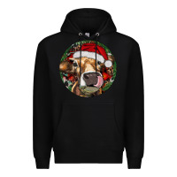 Black Hereford Cow Christmas Premium Hoodie - RanaPortraitStore