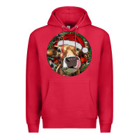 Cardinal Hereford Cow Christmas Premium Hoodie - RanaPortraitStore