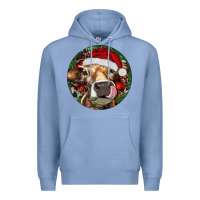 Colony Blue Hereford Cow Christmas Premium Hoodie - RanaPortraitStore