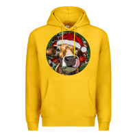 Lemon Hereford Cow Christmas Premium Hoodie - RanaPortraitStore