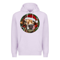 Lilac Hereford Cow Christmas Premium Hoodie - RanaPortraitStore