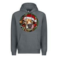 Rock Hereford Cow Christmas Premium Hoodie - RanaPortraitStore