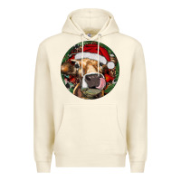 Sandshell Hereford Cow Christmas Premium Hoodie - RanaPortraitStore
