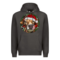 Smoke Hereford Cow Christmas Premium Hoodie - RanaPortraitStore