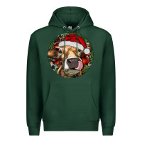 Sports Green Hereford Cow Christmas Premium Hoodie - RanaPortraitStore