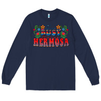 Navy Too busy being hermosa Long Sleeve Tee - FaDigitalArtStudio