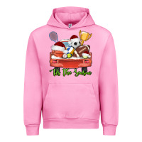 Fuchsia Pink tis the season sports truck christmas Urban Hoodie - AdoDesignShop