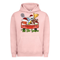 Pigment Salmon tis the season sports truck christmas Urban Hoodie - AdoDesignShop