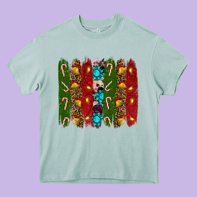 Christmas Brushstrokes Heavy Core Tee Designed By Ranaportraitstore