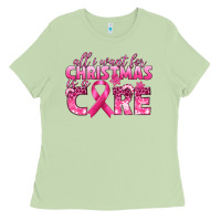 Matcha all i want for christmas is a cure breast cancer Ladies Tee - texasbilliewilder