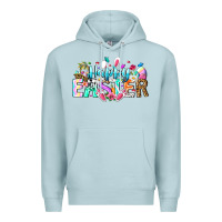 Blue Mist Happy Easter Bunny Premium Hoodie - CowhideDigitalArt