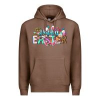 Chestnut Happy Easter Bunny Premium Hoodie - CowhideDigitalArt