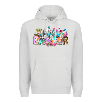 Dove Grey Happy Easter Bunny Premium Hoodie - CowhideDigitalArt
