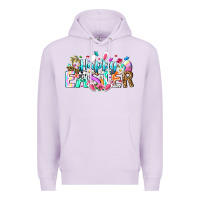 Lilac Happy Easter Bunny Premium Hoodie - CowhideDigitalArt