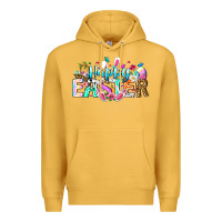 Mustard Happy Easter Bunny Premium Hoodie - CowhideDigitalArt