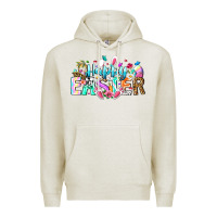 Oatmeal Heather Happy Easter Bunny Premium Hoodie - CowhideDigitalArt