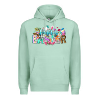Seafoam Happy Easter Bunny Premium Hoodie - CowhideDigitalArt