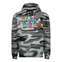 Slate Camo Happy Easter Bunny Premium Hoodie - CowhideDigitalArt