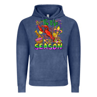 Vintage Denim tis the season mardi gras olivia Vintage Hoodie - OliviaCreatesArt