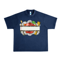 Navy floral teacher custom name Urban Heavy Tee - CowGirlArtShop