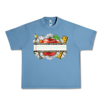Pebble Blue floral teacher custom name Urban Heavy Tee - CowGirlArtShop
