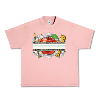 Salmon floral teacher custom name Urban Heavy Tee - CowGirlArtShop