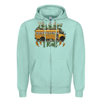 Seafoam this is how i roll school bus camouflage Zipper Hoodie - Artiststas
