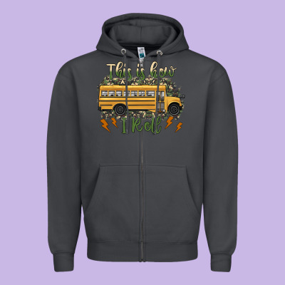 This Is How I Roll School Bus Camouflage Zipper Hoodie Designed By Artiststas