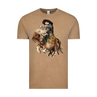 Vintage Coffee Midilli little Cowboy kid rodeo Vintage Tee - HowdyJamesFarm