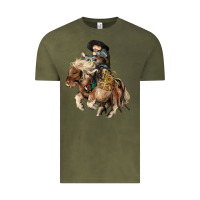 Vintage Olive Midilli little Cowboy kid rodeo Vintage Tee - HowdyJamesFarm