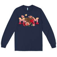 Navy Valentine's Day mom Long Sleeve Tee - FaDigitalArtStudio