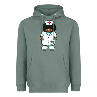 Sage african nurse gnome afro hair Heavyweight Hoodie - BarkalooDesign