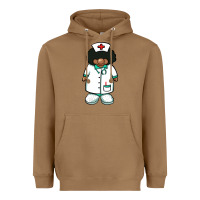 Toasted Coconut african nurse gnome afro hair Heavyweight Hoodie - BarkalooDesign