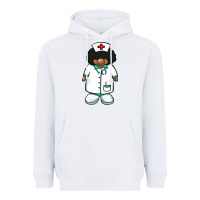 White african nurse gnome afro hair Heavyweight Hoodie - BarkalooDesign