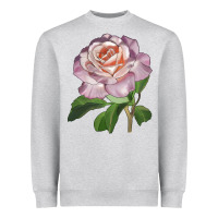 Heather Grey belinda's blush rose Heavyweight Sweatshirt - LillyAllenDesigns