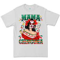 Dove Grey Mama Chingona Skull Premium Tee - texasbilliewilder