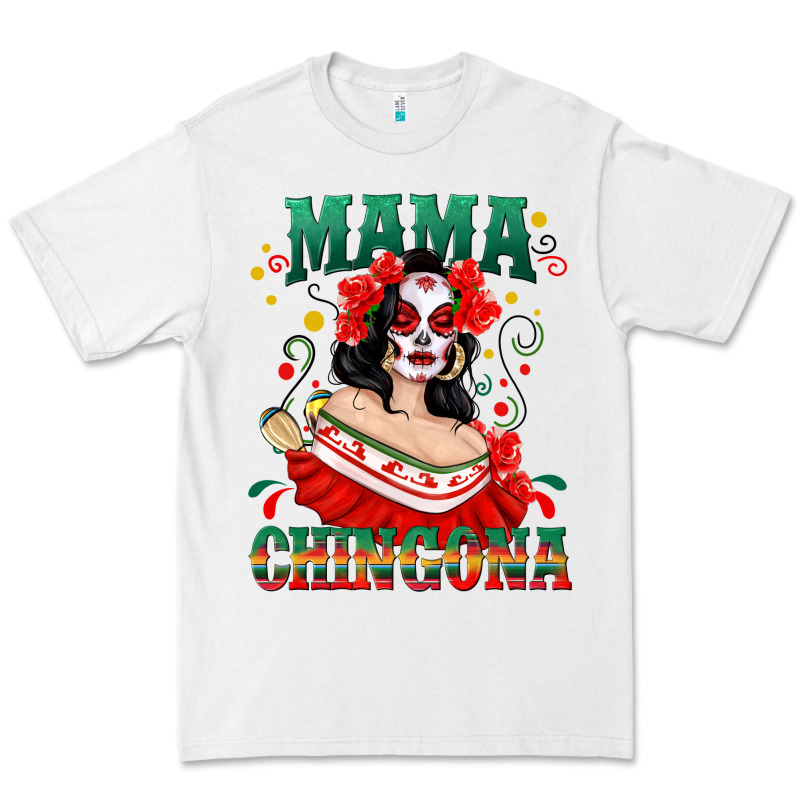 Mama Chingona Skull Premium Tee by texasbilliewilder | Teevron