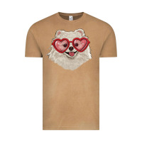 Vintage Camel white pomeranian with love glasses Vintage Tee - RanaPortraitStore