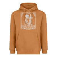 Meerkat The Lovers Tarot Card Skeleton Valentines Halloween Occult Heavyweight Hoodie - longCreatives