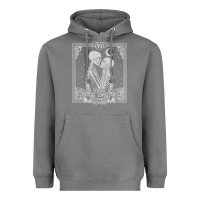 Storm The Lovers Tarot Card Skeleton Valentines Halloween Occult Heavyweight Hoodie - longCreatives