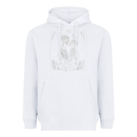 White The Lovers Tarot Card Skeleton Valentines Halloween Occult Heavyweight Hoodie - longCreatives