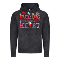 Vintage Black nursing is a work of heart Vintage Hoodie - OliviaCreatesArt